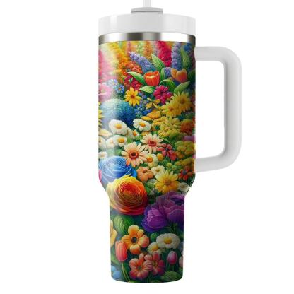 Vibrant Garden Floral  Insulated Tumblers