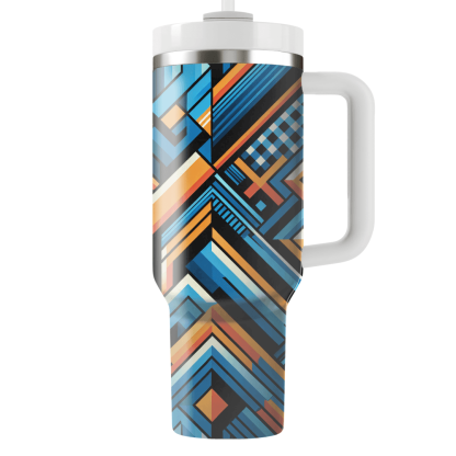Dynamic Geometric Lines  Insulated Tumblers
