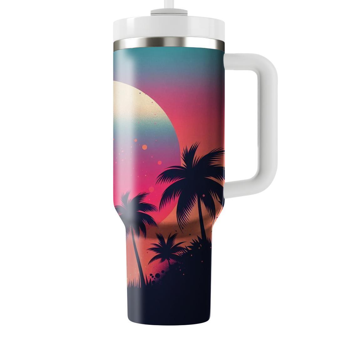 Vivid Sunset Silhouette  Personalized Tumblers