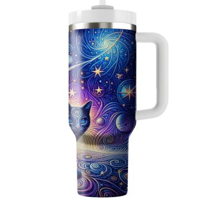 Cosmic Cat Constellation  Travel Tumblers