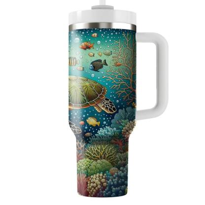Adventurous Sea Turtle  Travel Tumblers