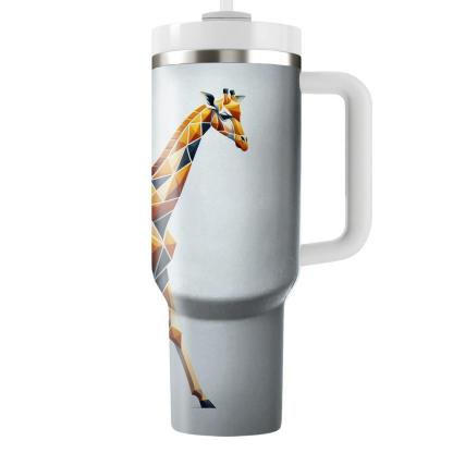 Geometric Giraffe Splendor  Travel Tumblers
