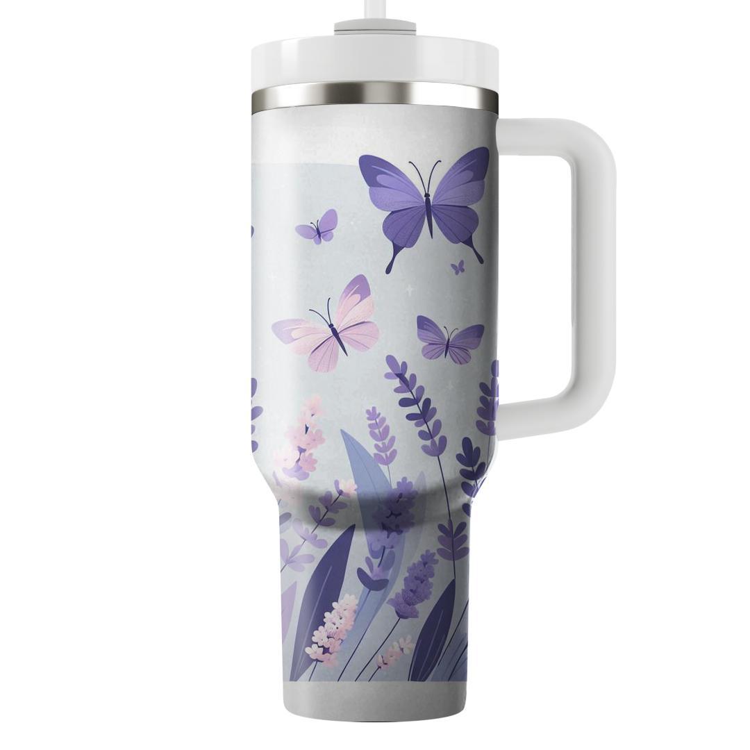 Lavender Butterflies  Unique Tumblers