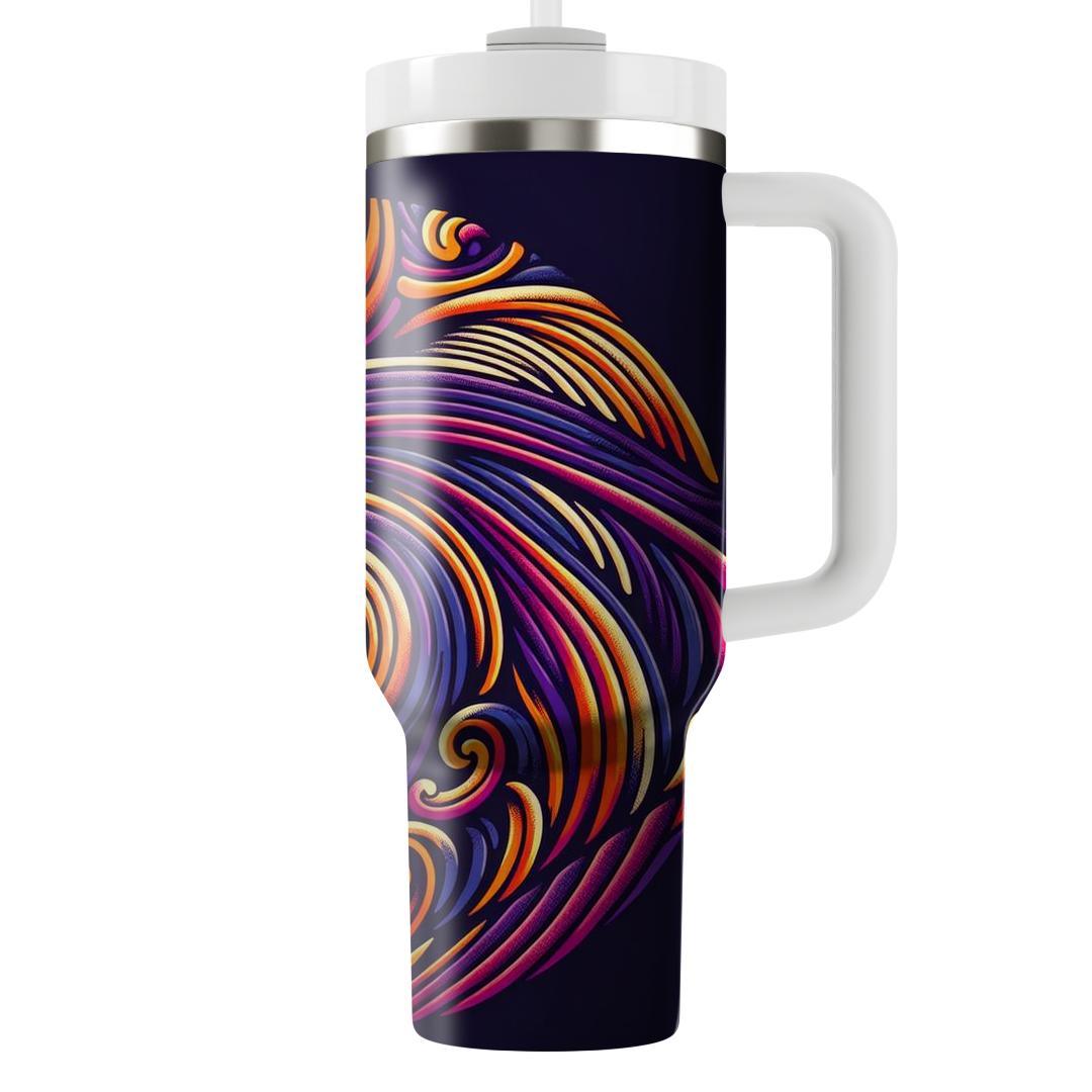 Groovy  Swirls  Travel Tumblers
