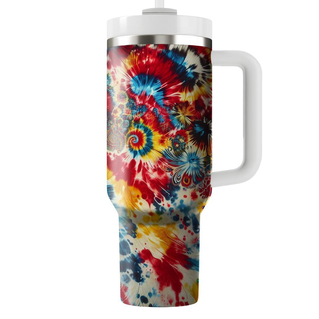 Chic Tie-dye Fusion  Travel Tumblers