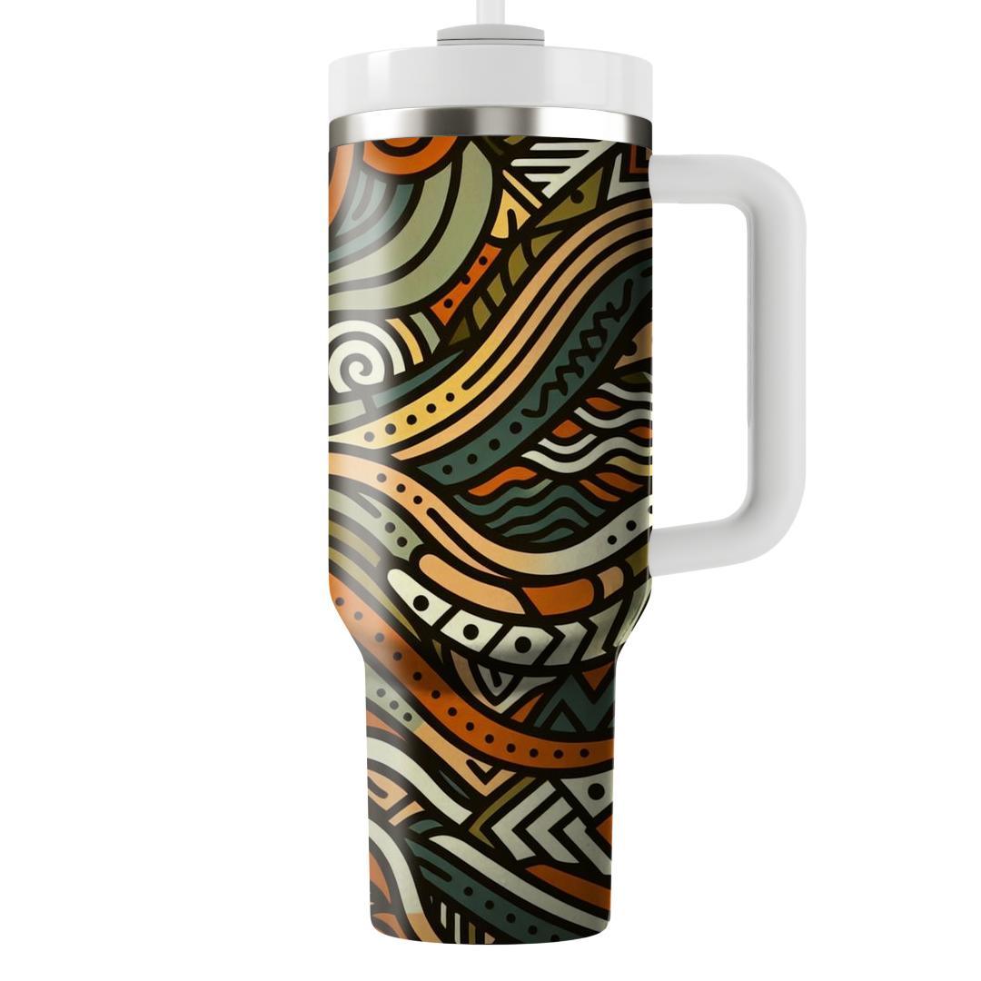 African Tribal Wave  Tumblers For Gifts