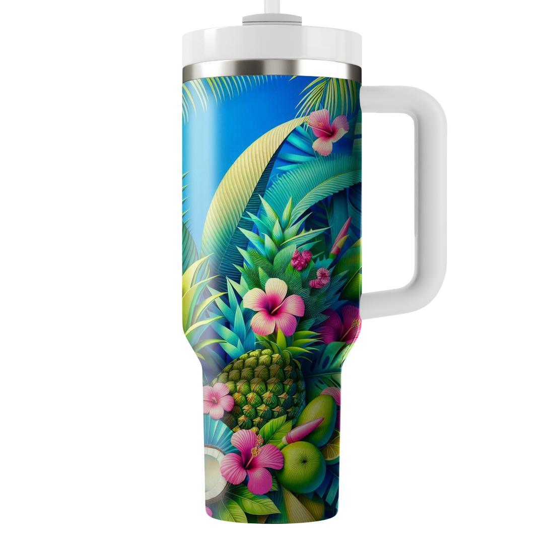 Summer Tropical Dream Tumblers With Lids