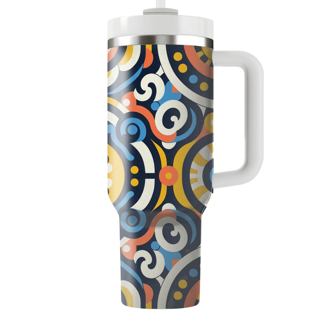 Dynamic Spiral Geometry Custom Tumblers