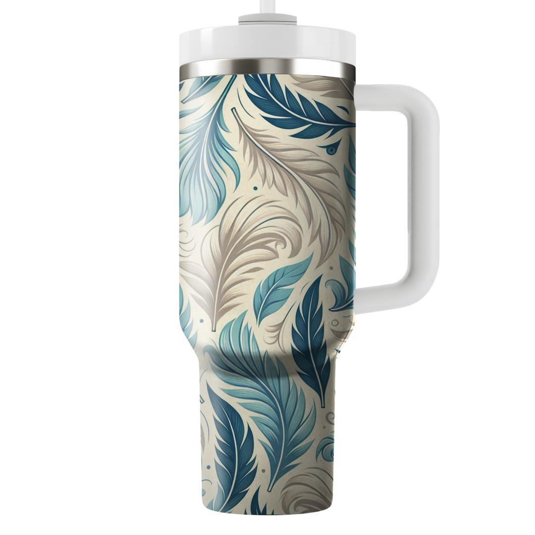 Delicate Feather Print  Custom Tumblers