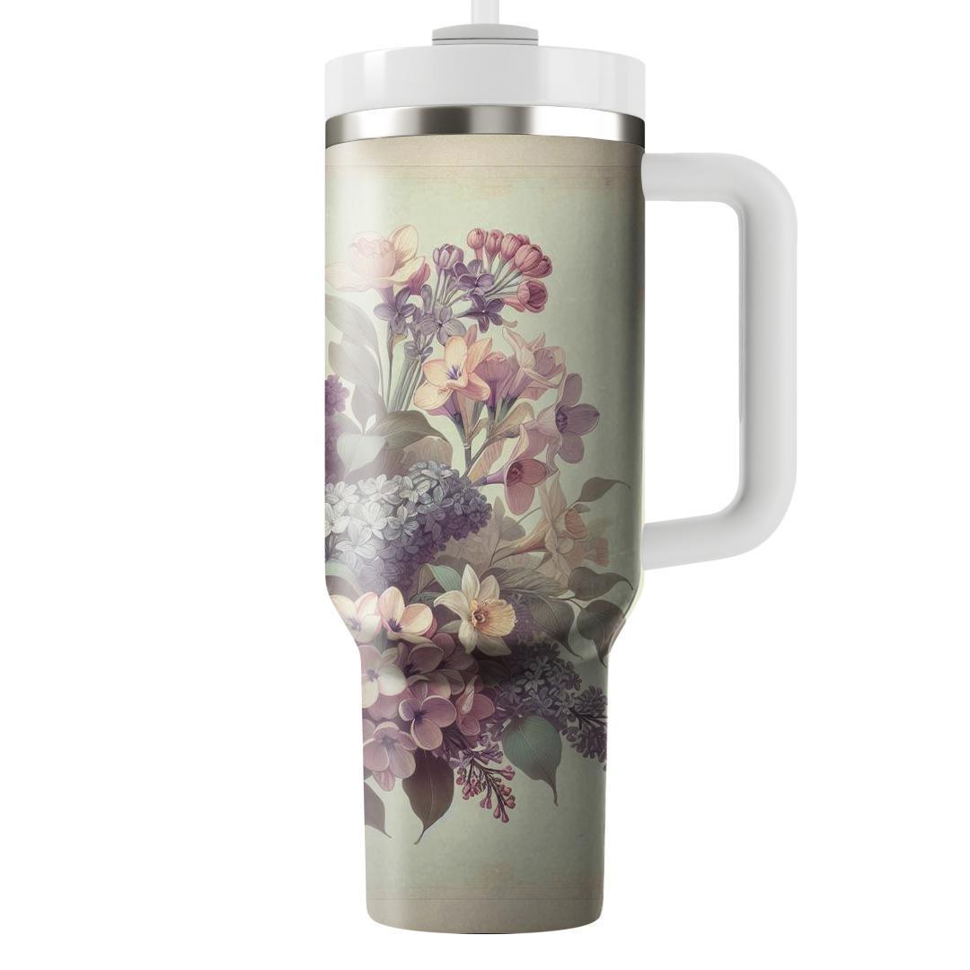 Timeless Vintage Floral  Tumbler Cups