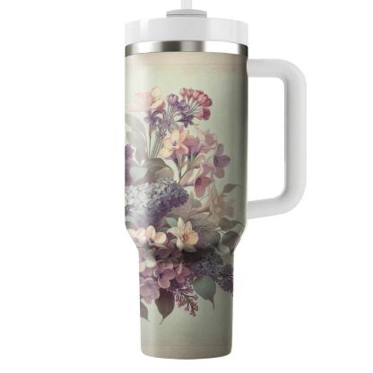 Timeless Vintage Floral  Tumbler Cups