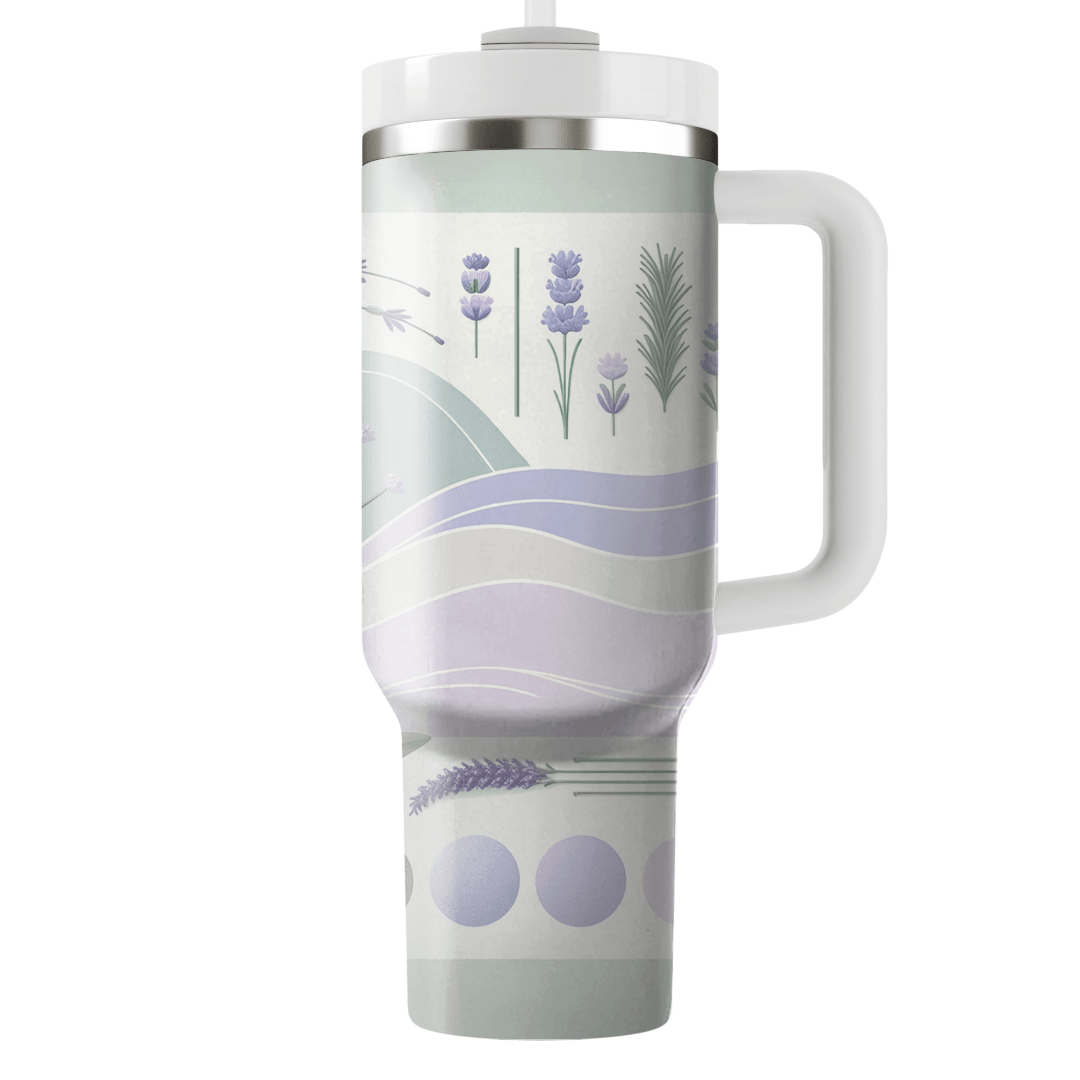 Serene Lavender Fields Personalized Tumblers