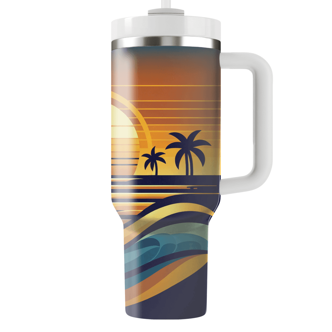 Sunset Surf  Tumblers With Lids