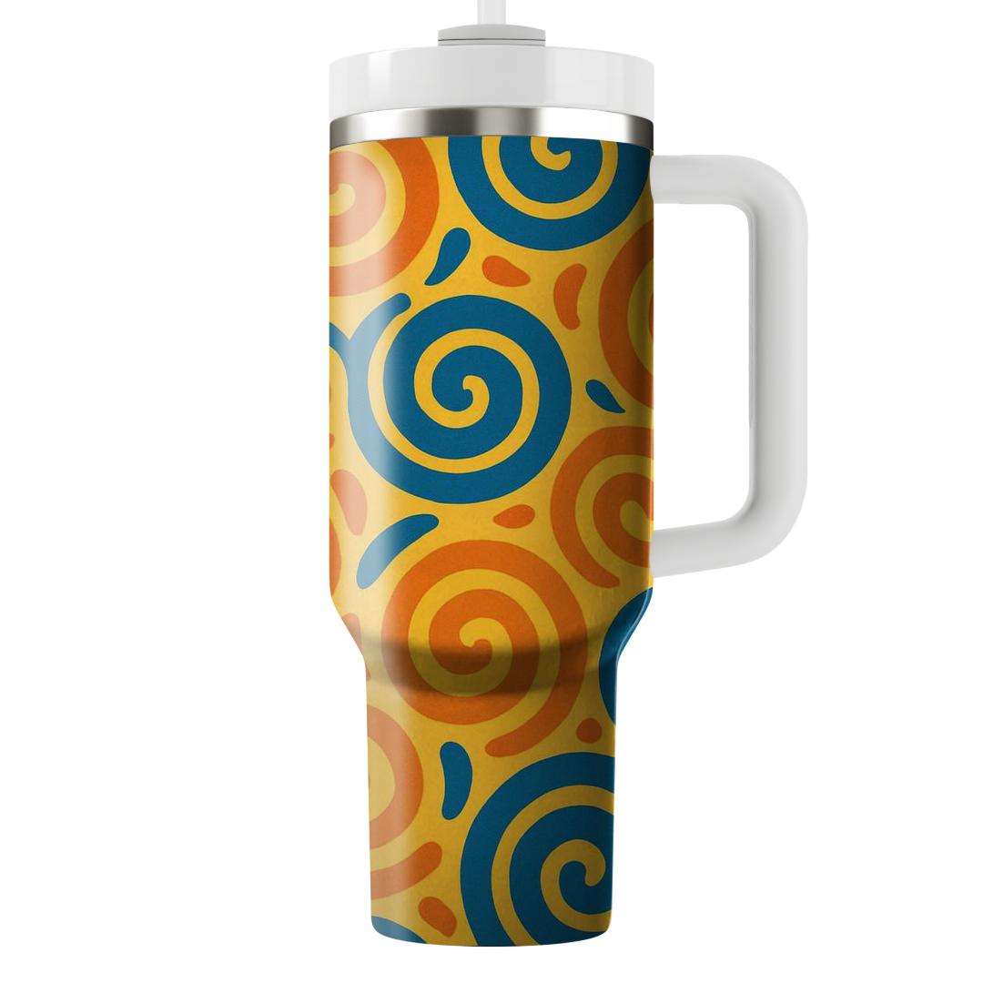 Circular Kaleidoscope Whirl Unique Tumblers