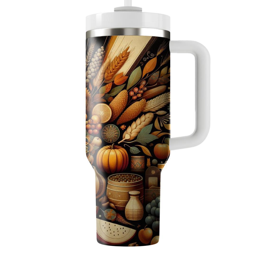 Fusion Festivities - Global Harvest  Tumblers With Lids