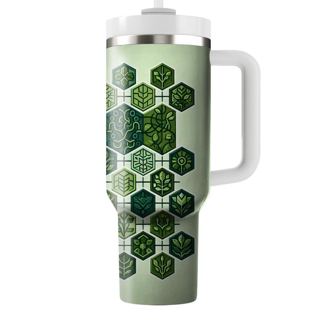 Hexagonal Garden Maze  Tumblers With Lids