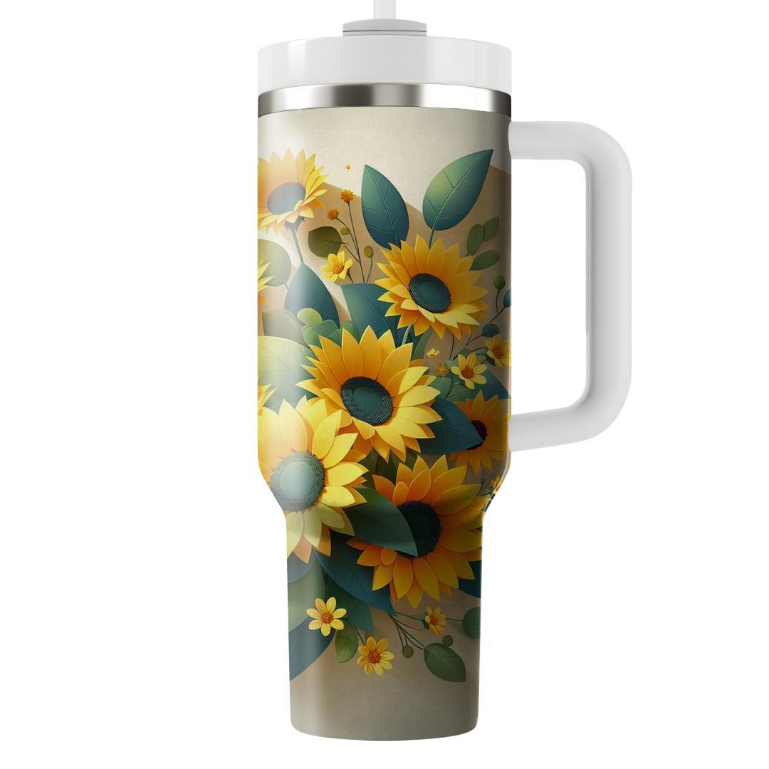 Joyful Sunflower Dance  Unique Tumblers