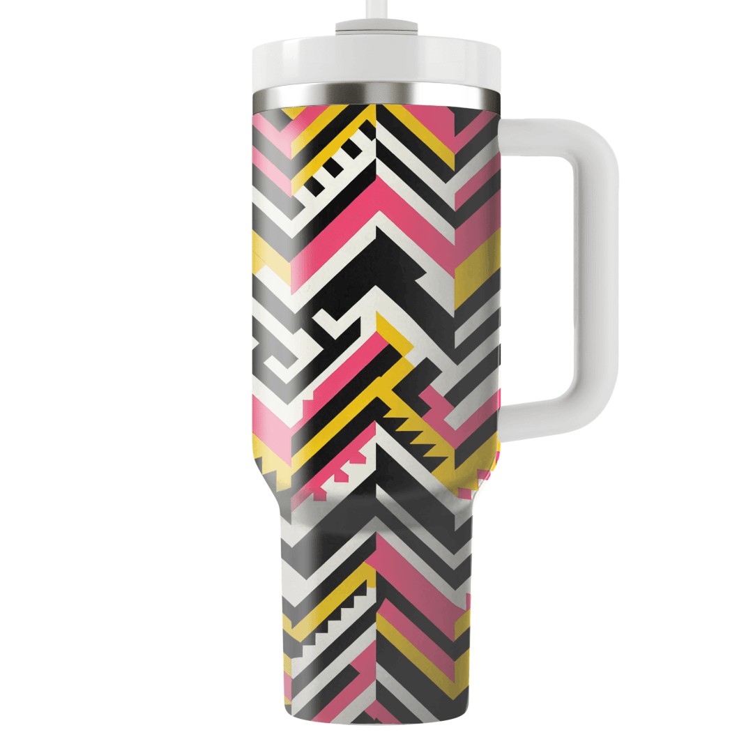 Funky Zigzag Pattern  Insulated Tumblers