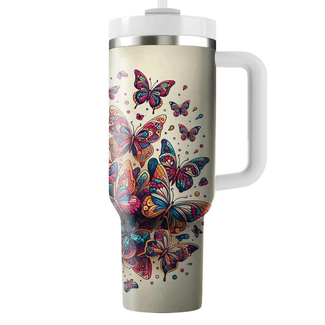 Kaleidoscope Butterfly  Personalized Tumblers
