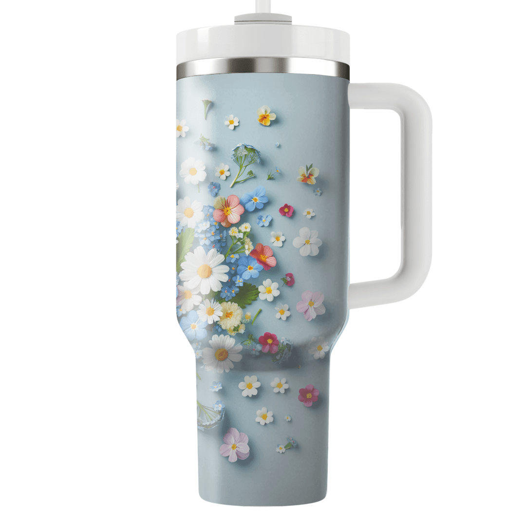 Cheerful Floral Posies  Unique Tumblers