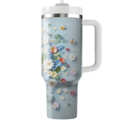 Cheerful Floral Posies  Unique Tumblers