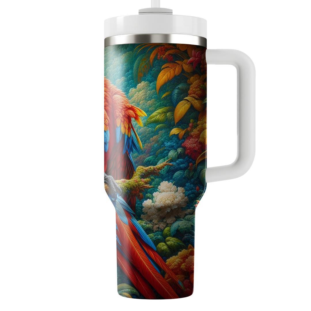Scarlet Macaw Serenade  Travel Tumblers