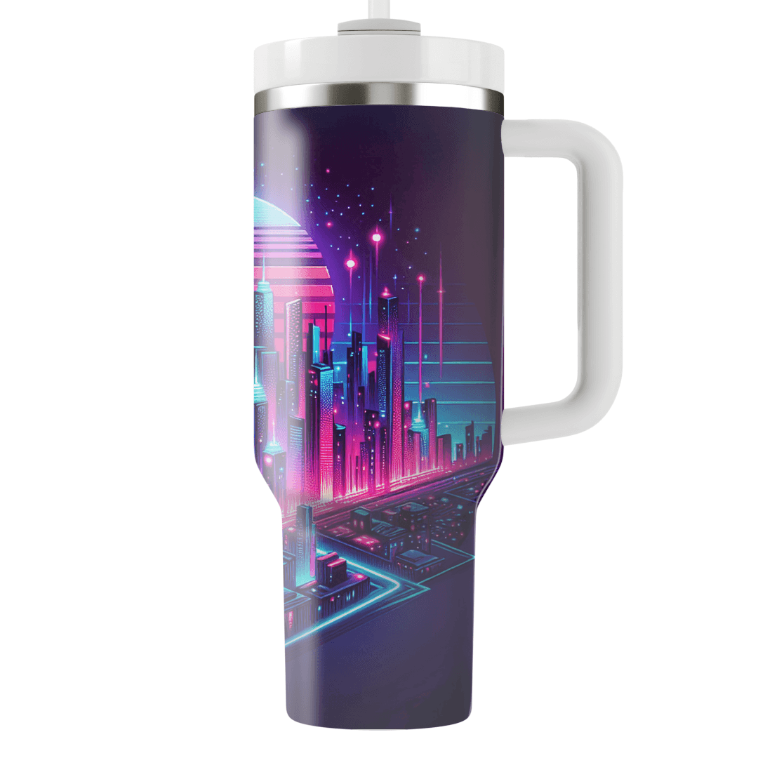 Cyber City Nights Travel Tumblers