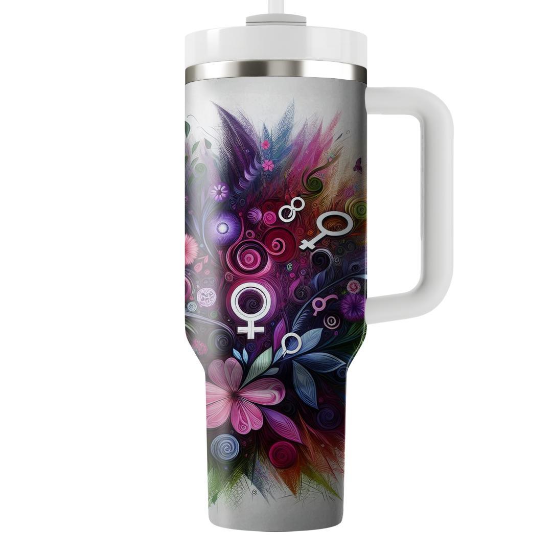 Floral Fiesta - International Women’s Day  Tumblers With Lids