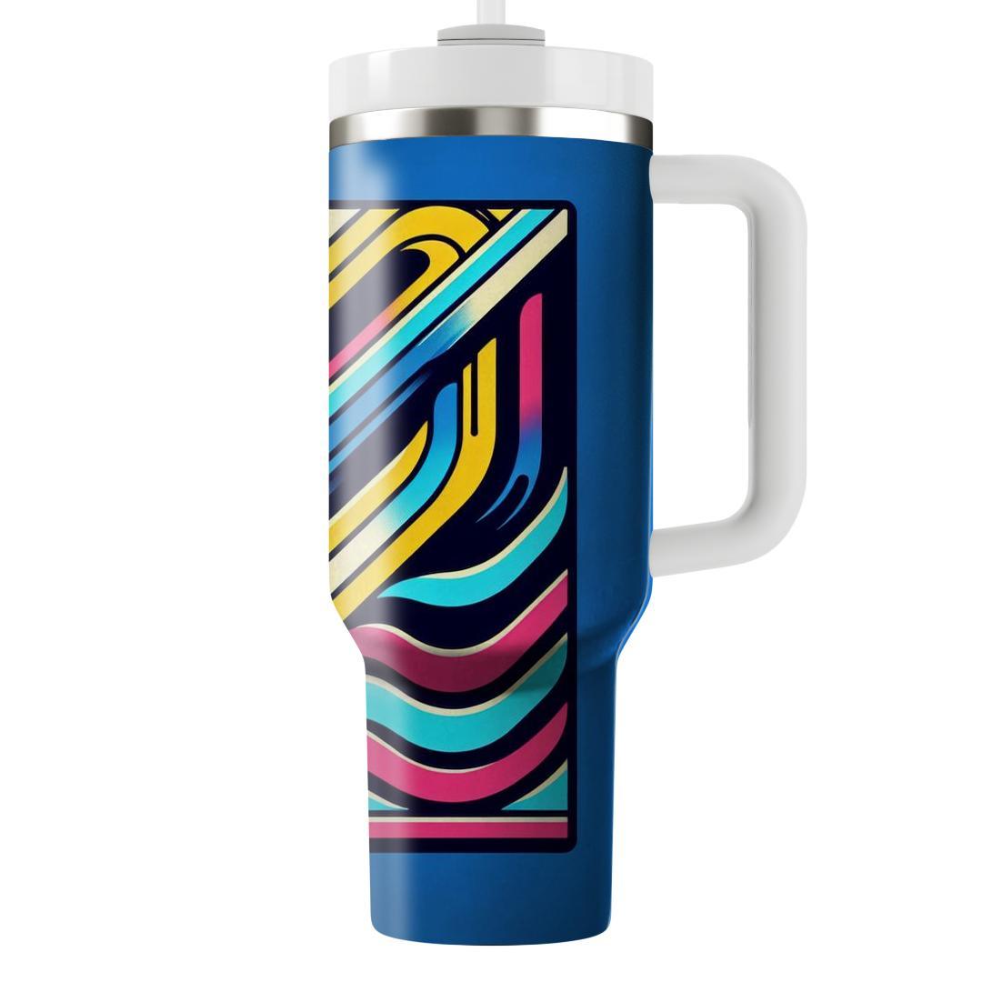 Electric Retro Lines  Tumbler Cups