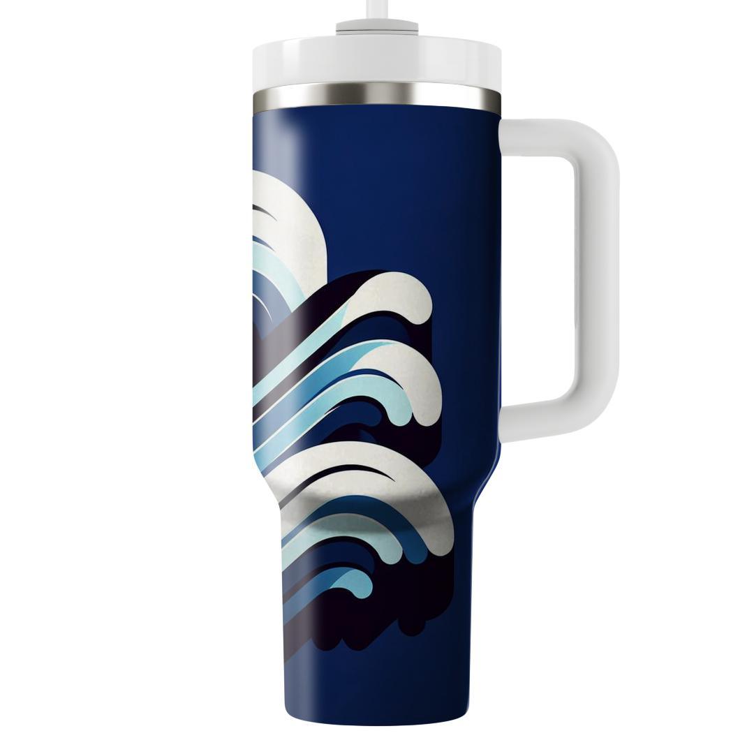 Crisp Angular Wave Pattern  Custom Tumblers