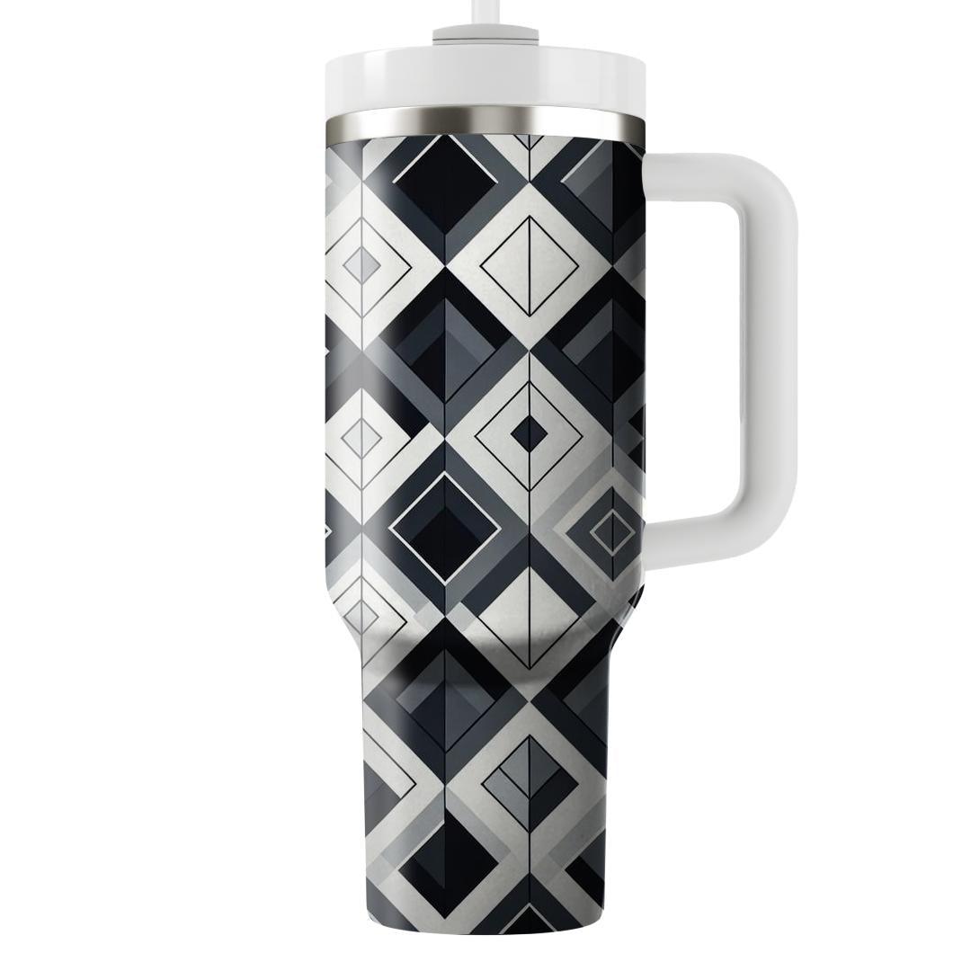 Abstract Diamond Grid  Insulated Tumblers