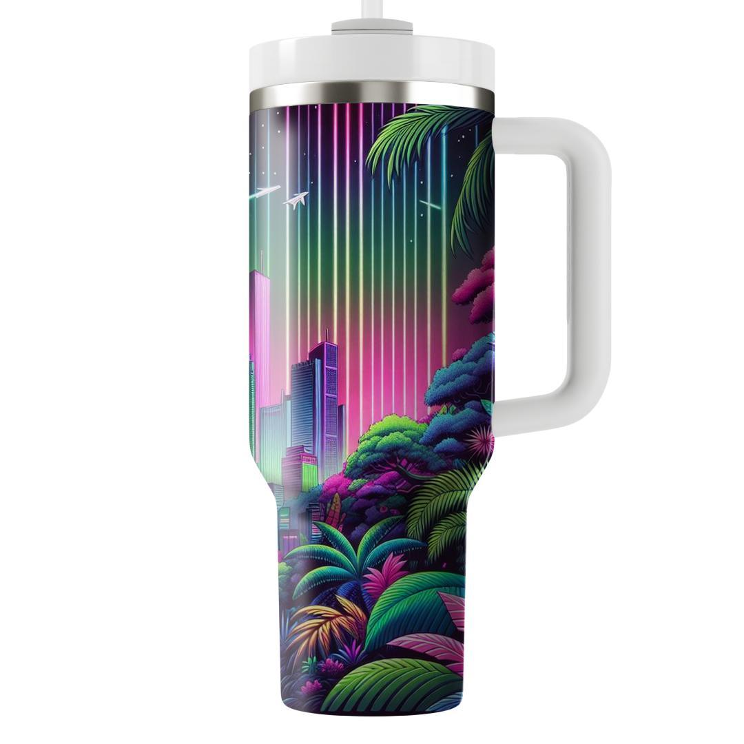 Neon Urban Jungle  Personalized Tumblers