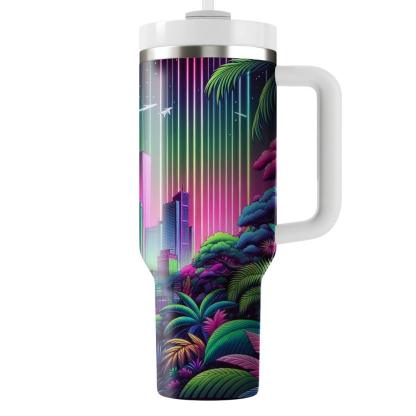 Neon Urban Jungle  Personalized Tumblers