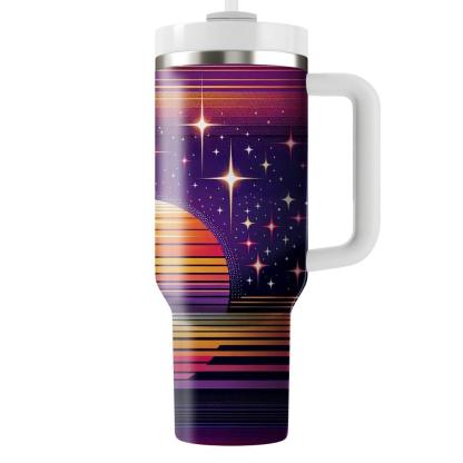Disco Sunset Glow  Travel Tumblers