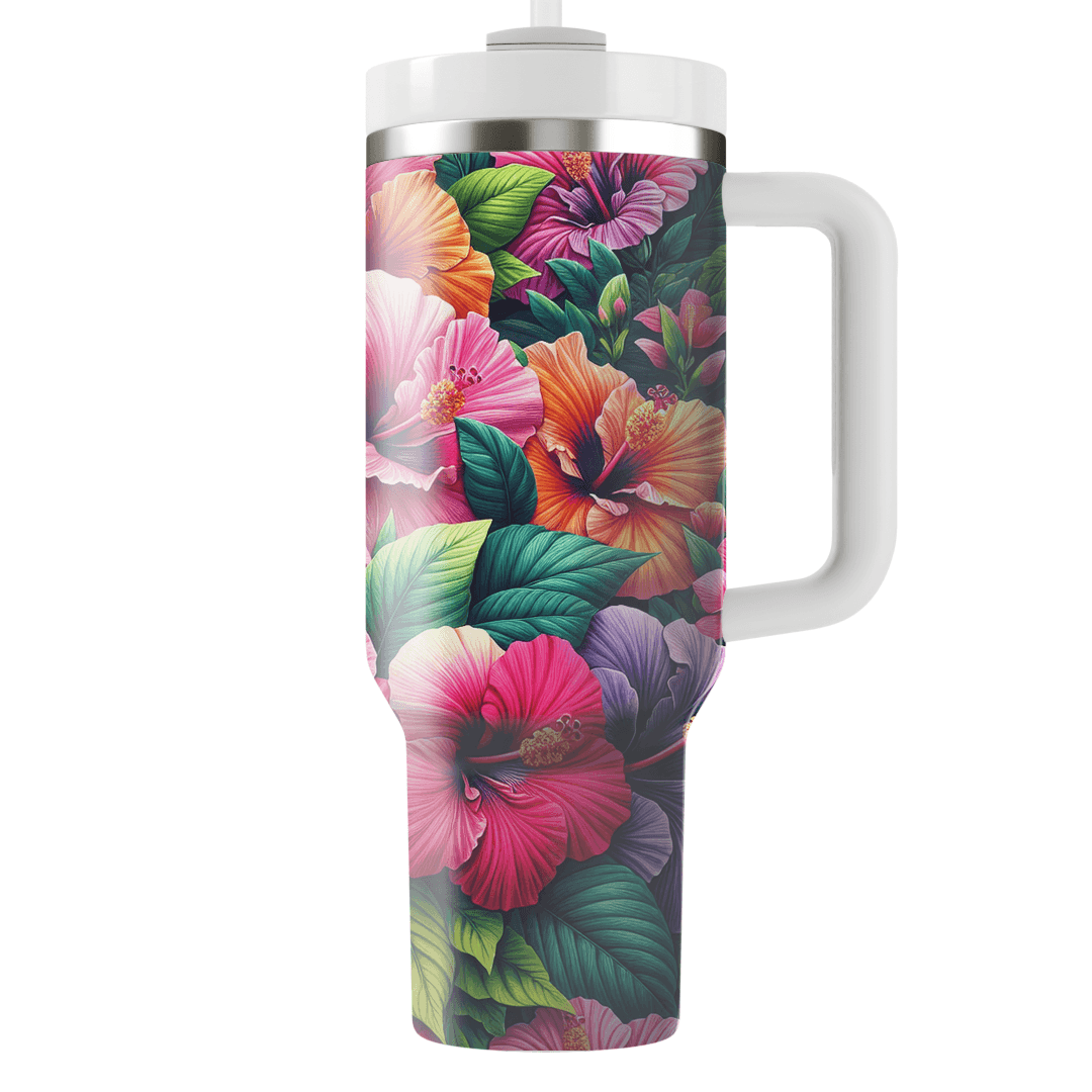 Tropical Hibiscus Harmony  Custom Tumblers