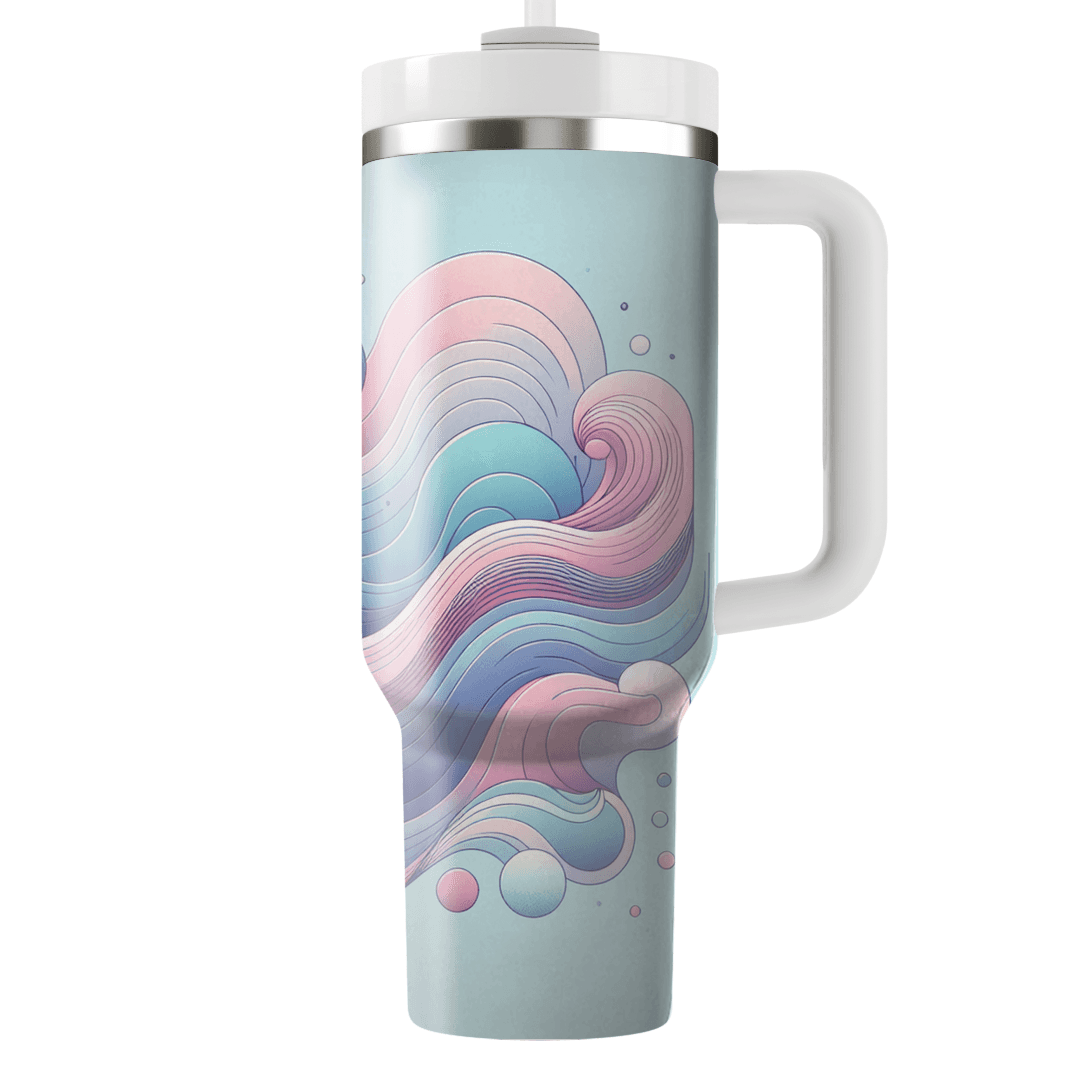 Chic Pastel Waves  Personalized Tumblers