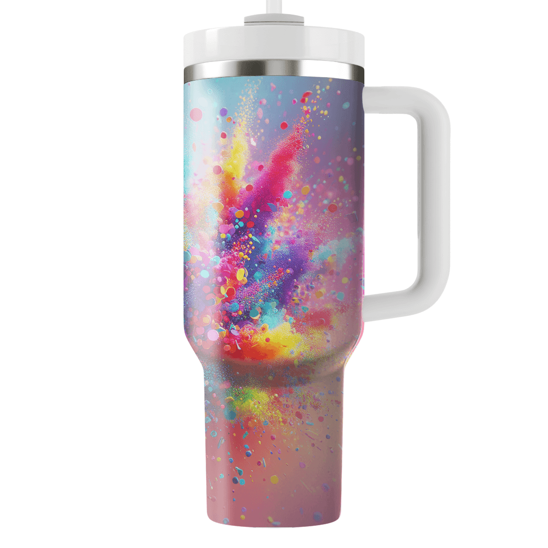 Neon Confetti Celebration  Custom Tumblers