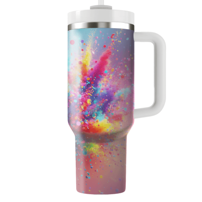 Neon Confetti Celebration  Custom Tumblers