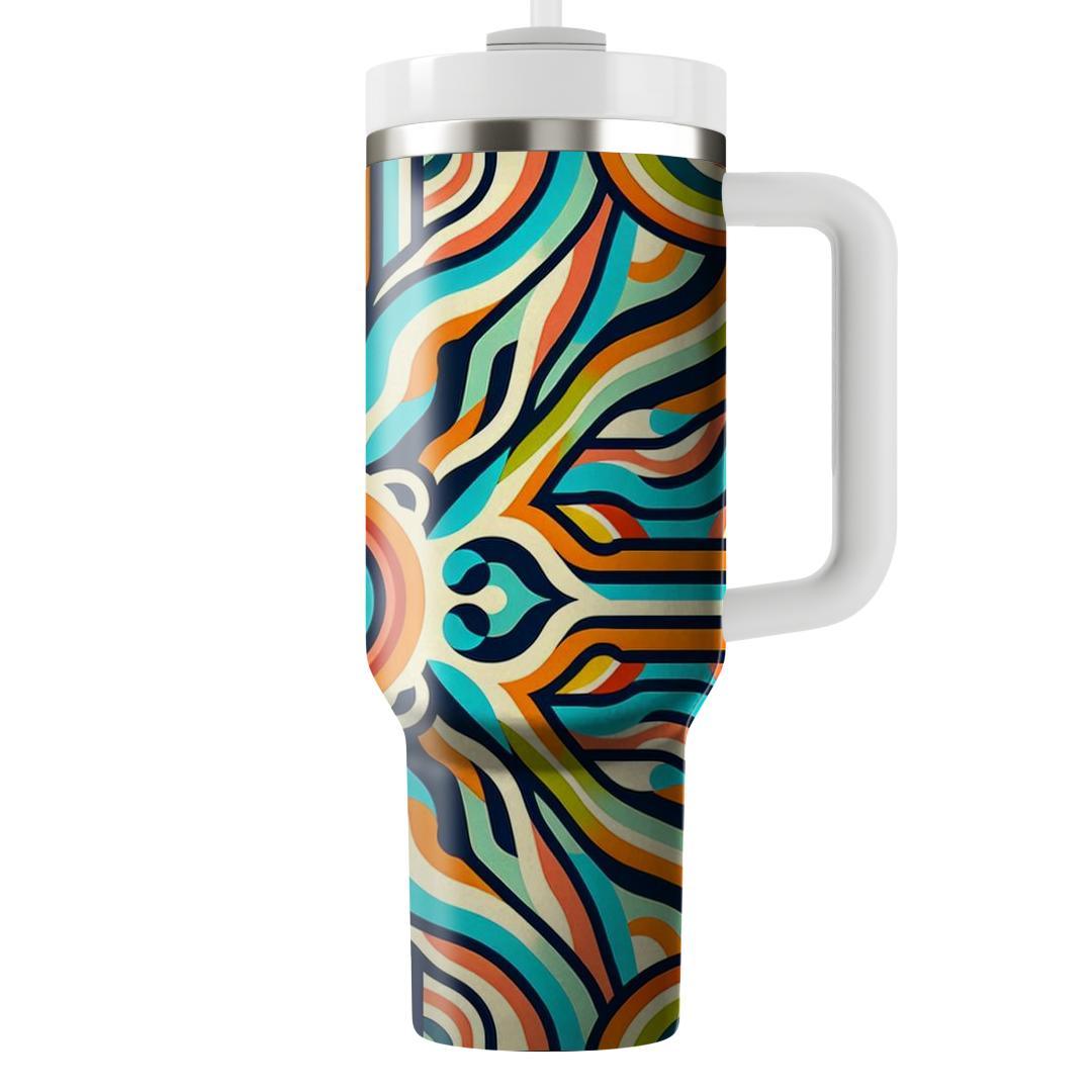 Funky Striped Kaleidoscope  Decorative Tumblers