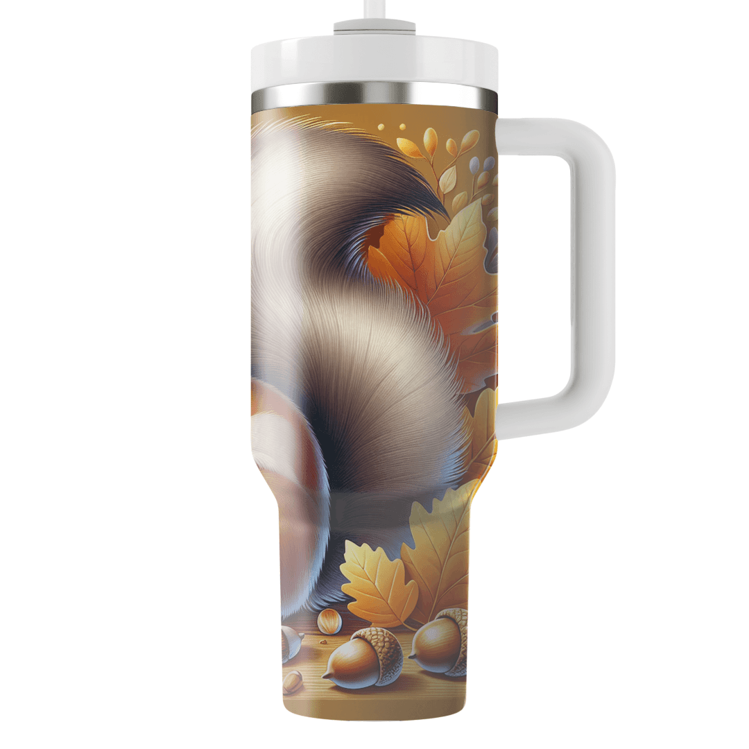 Joyful Squirrel Harvest  Tumblers With Lids