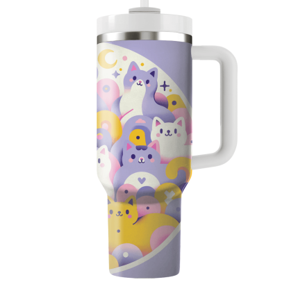 Whimsical Retro Cats  Tumblers For Gifts