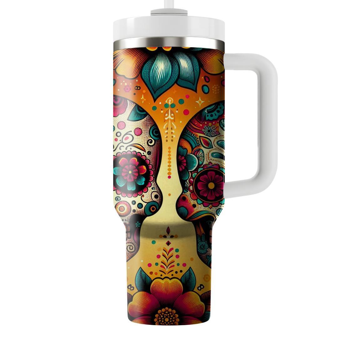 Fiesta De Muertos - Modern Day Of The Dead  Tumblers With Lids