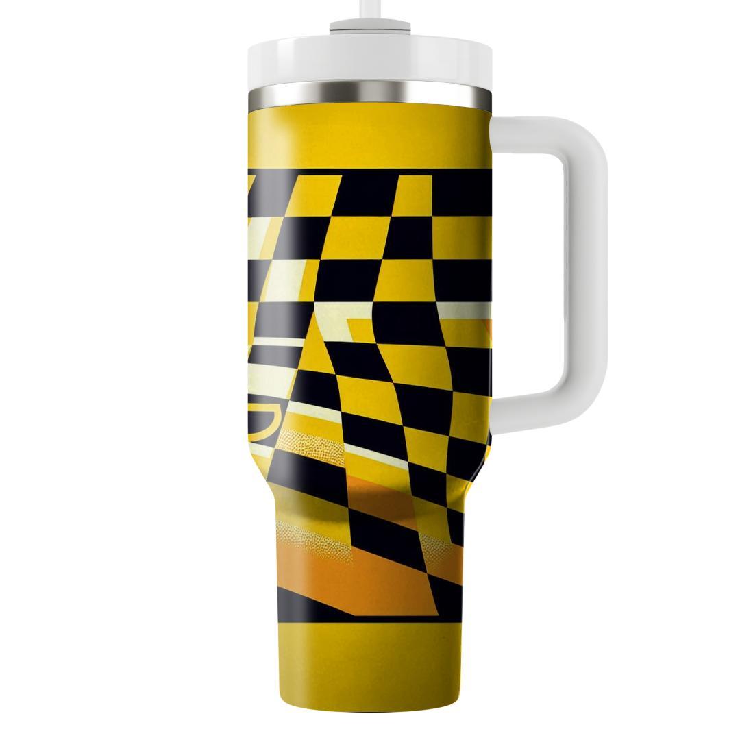 Retro Vibes Checkerboard  Unique Tumblers