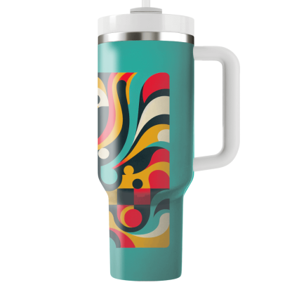 Funky 70s Checkerboard  Travel Tumblers