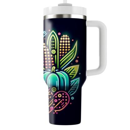 Digital Harvest - Futuristic Thanksgiving  Tumblers With Lids