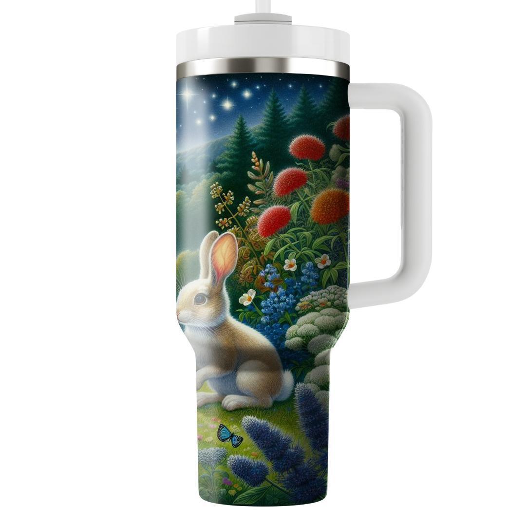 Enchanted Rabbit Meadow  Tumblers With Lids