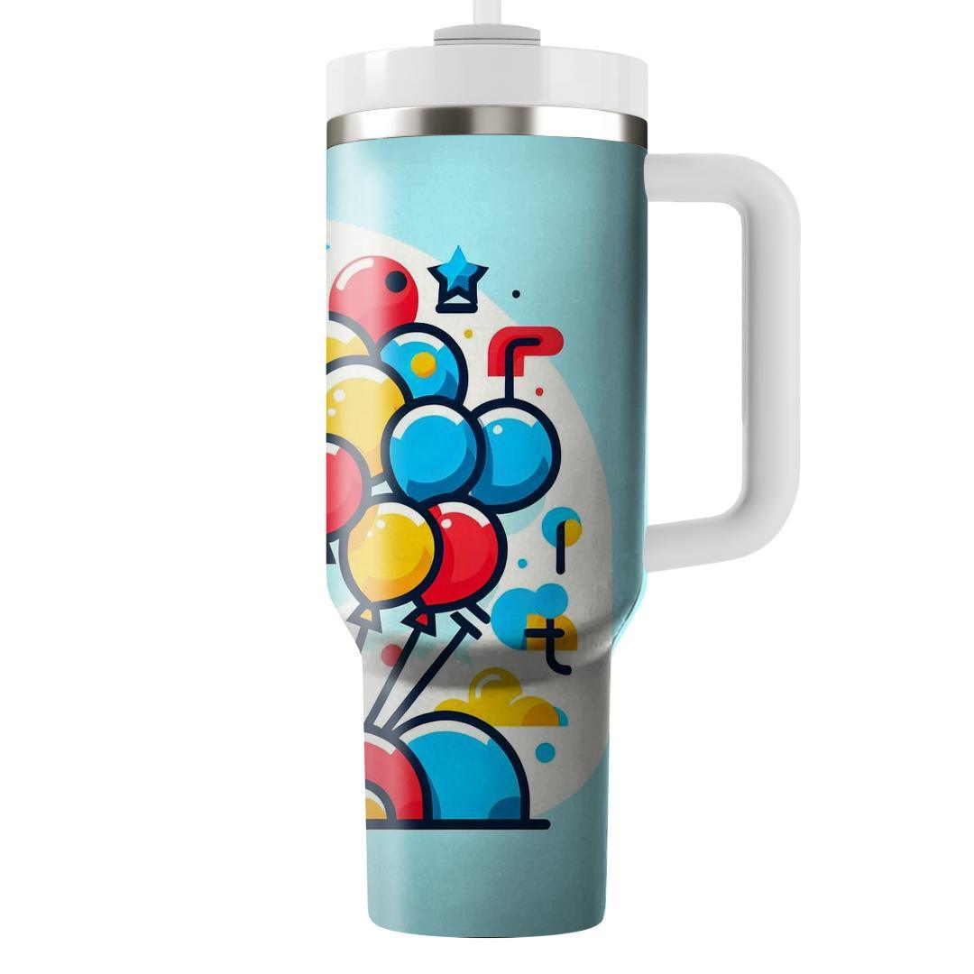 Cheerful Balloon Burst  Insulated Tumblers