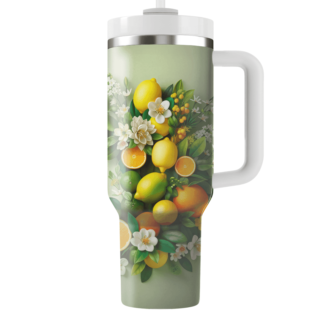 Sunny Citrus Medley  Tumblers With Lids