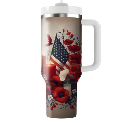 Embers Of Remembrance - Memorial Day  Tumblers With Lids