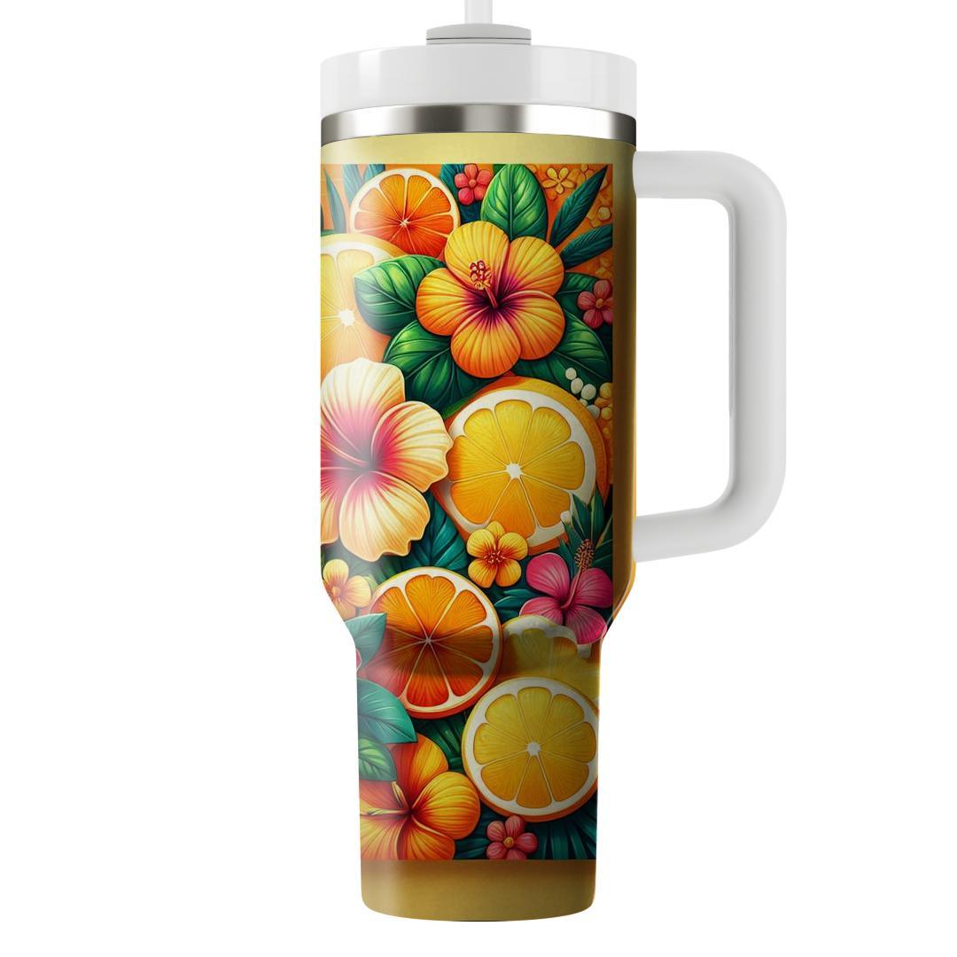 Citrus Floral Twist  Unique Tumblers